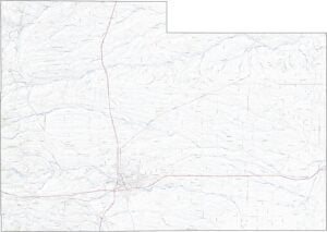 Laramie County Road Map Wyoming