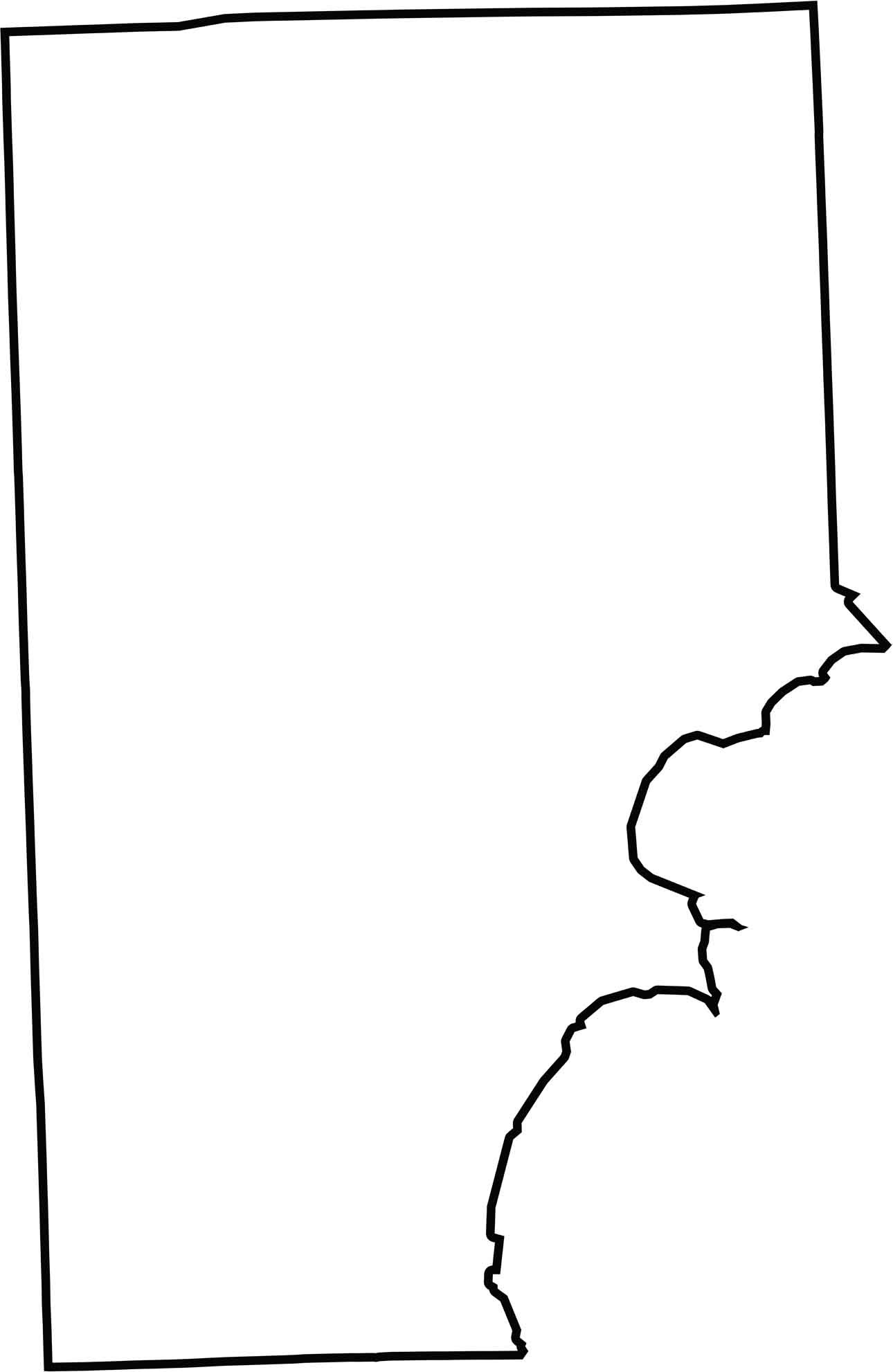 Macomb County Outline Map Michigan