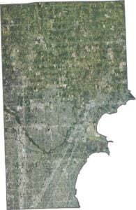 Macomb County Satellite Map Michigan