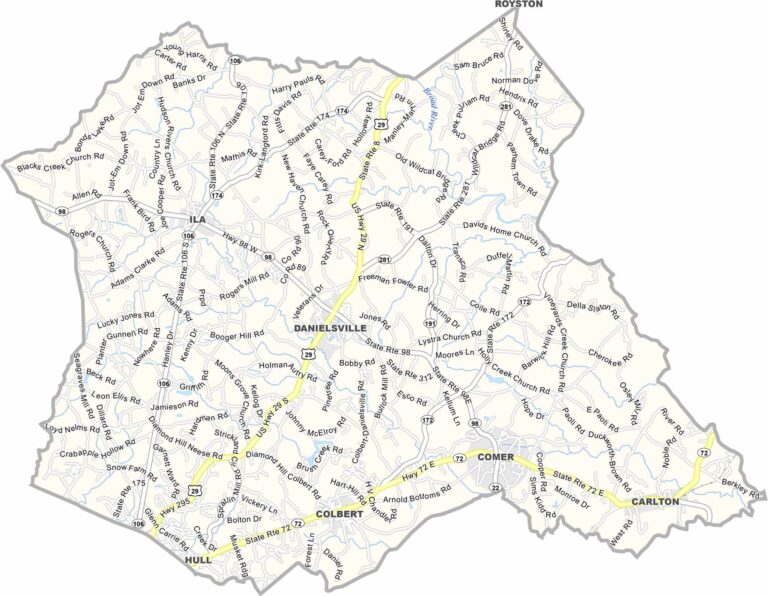 Clarke County Map, Georgia - US County Maps