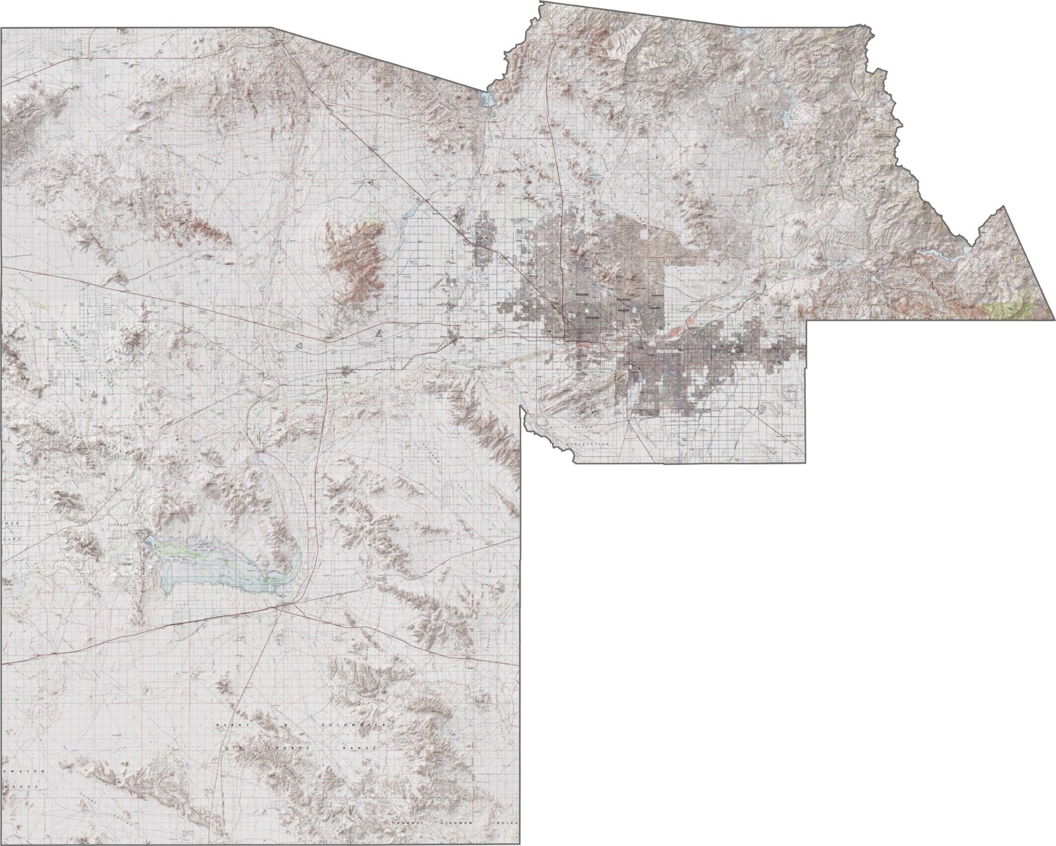 Maricopa County Map, Arizona - US County Maps