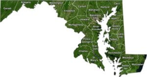 Maryland Satellite County Map
