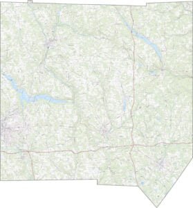 Mercer County Road Map Pennsylvania