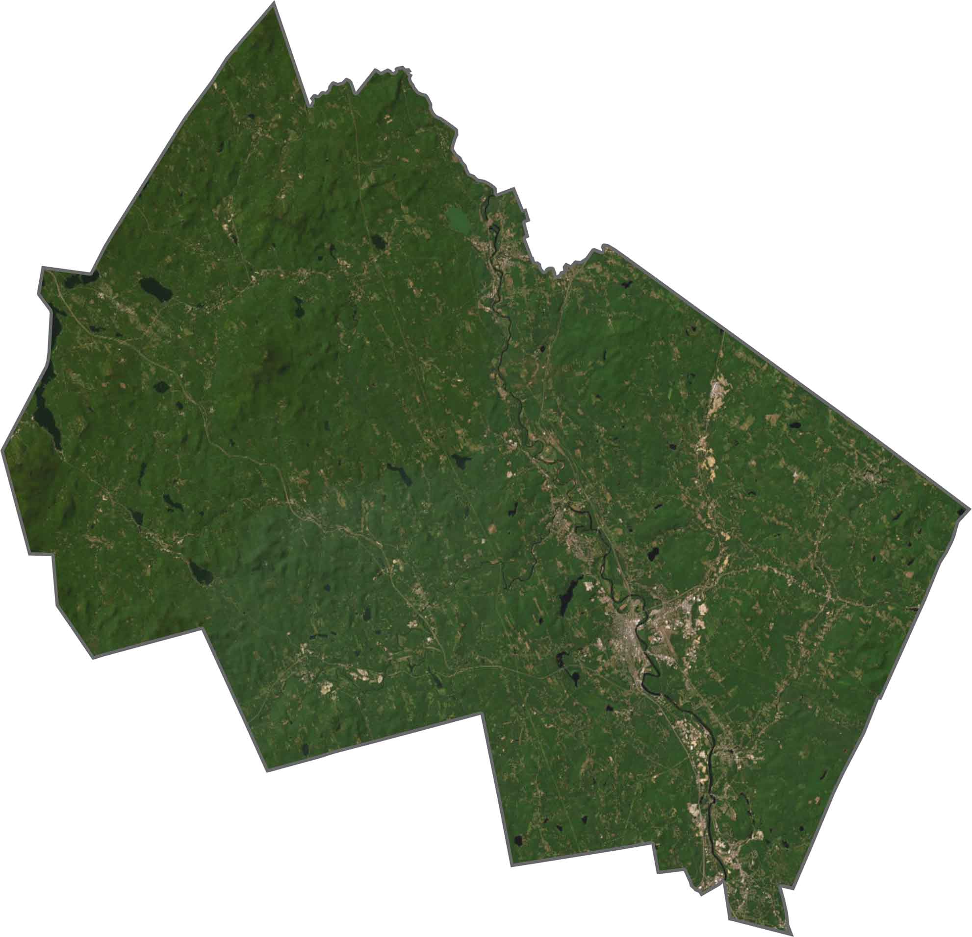 Merrimack County Satellite Map New Hampshire