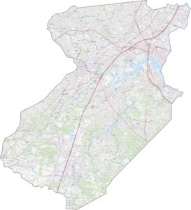 Middlesex County Road Map New Jersey