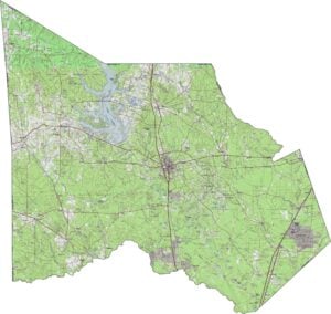 Montgomery County Topographic Map Texas