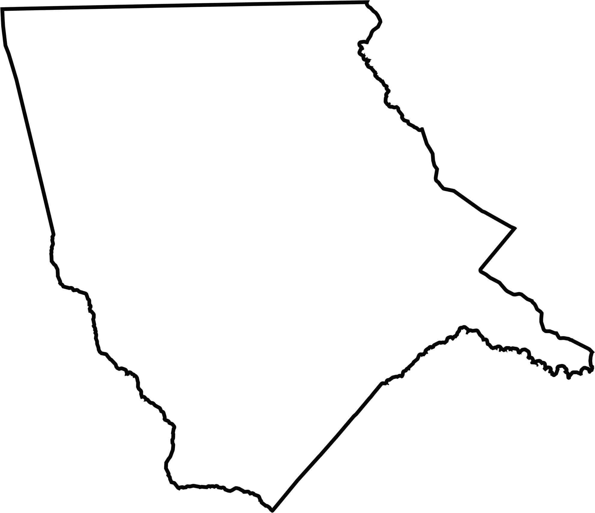 Moore County Outline Map North Carolina