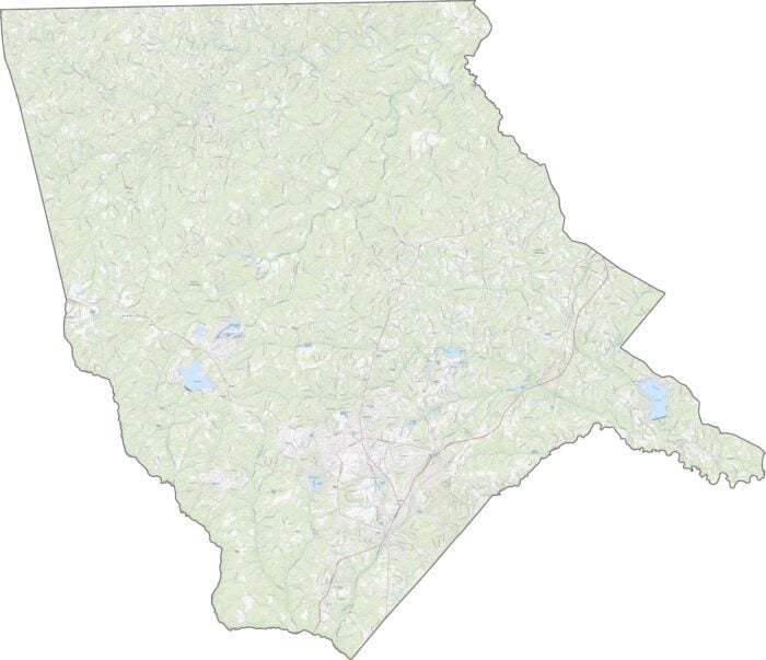 Moore County Road Map North Carolina