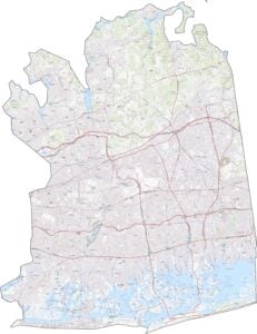 Nassau County Road Map New York