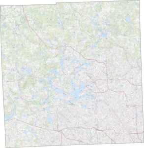 Oakland County Road Map Michigan