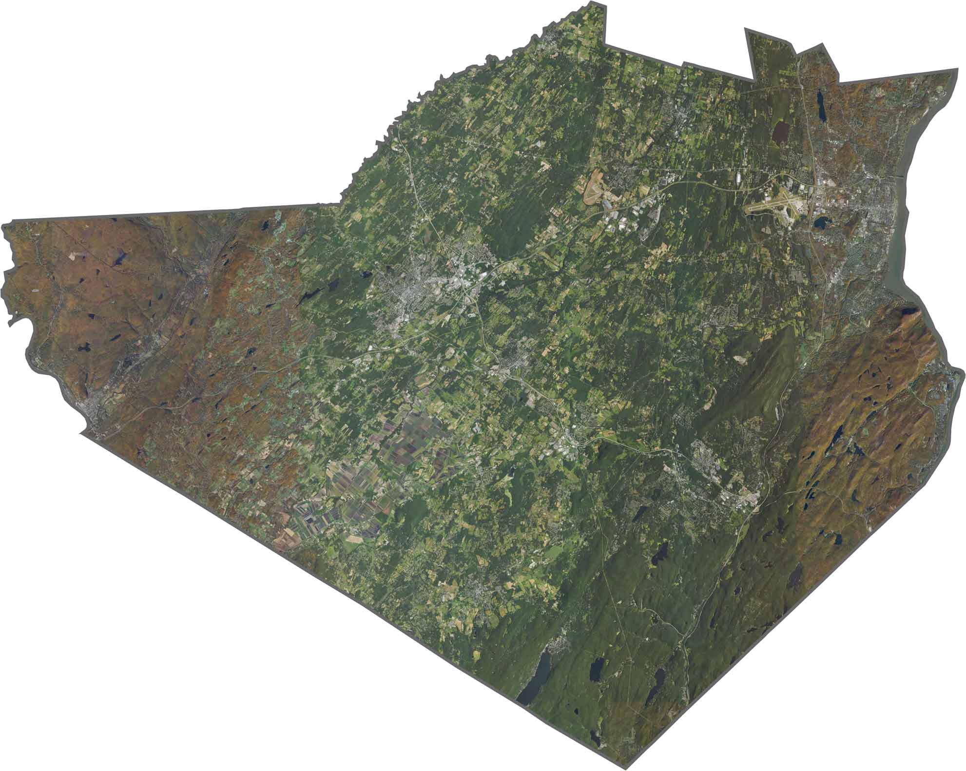 Orange County Satellite Map New York