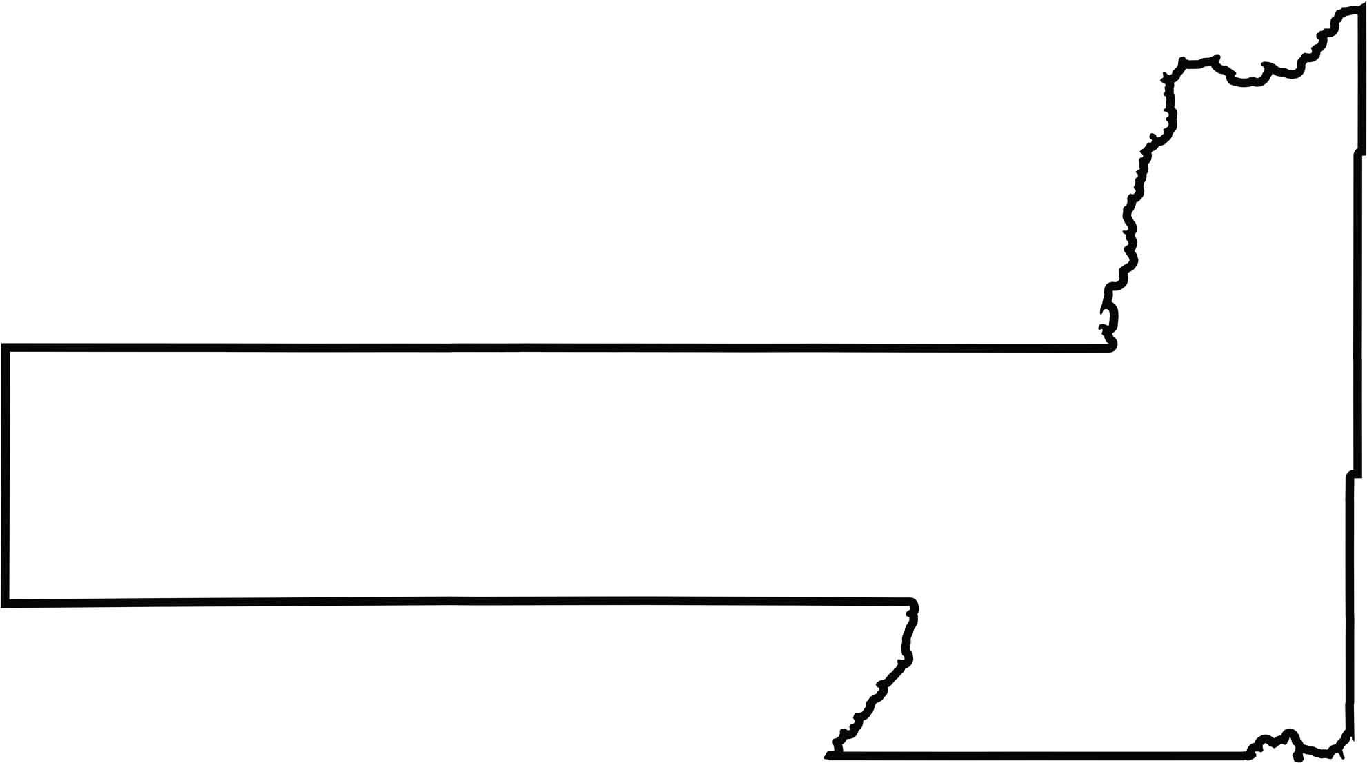 Pennington County Outline Map South Dakota