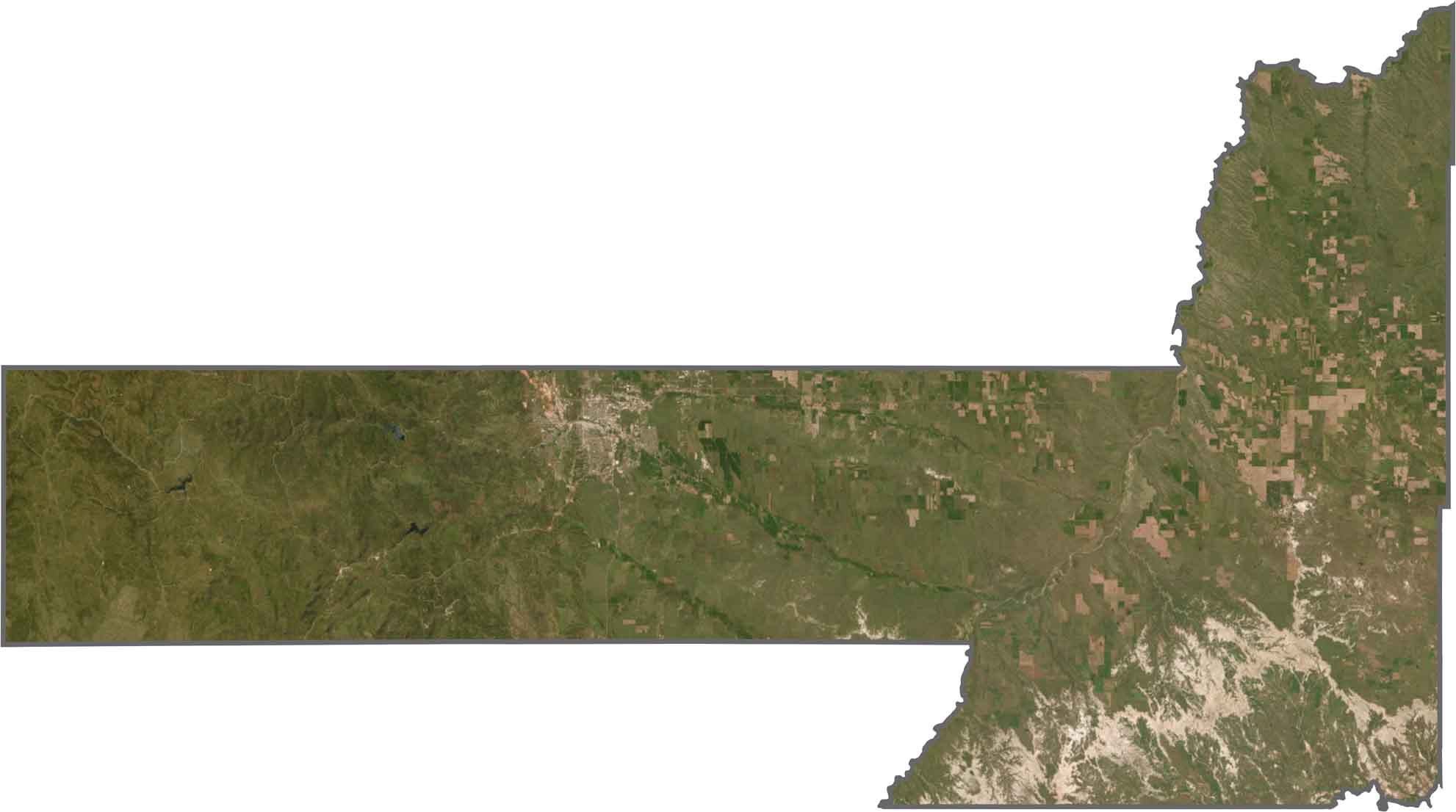 Pennington County Satellite Map South Dakota