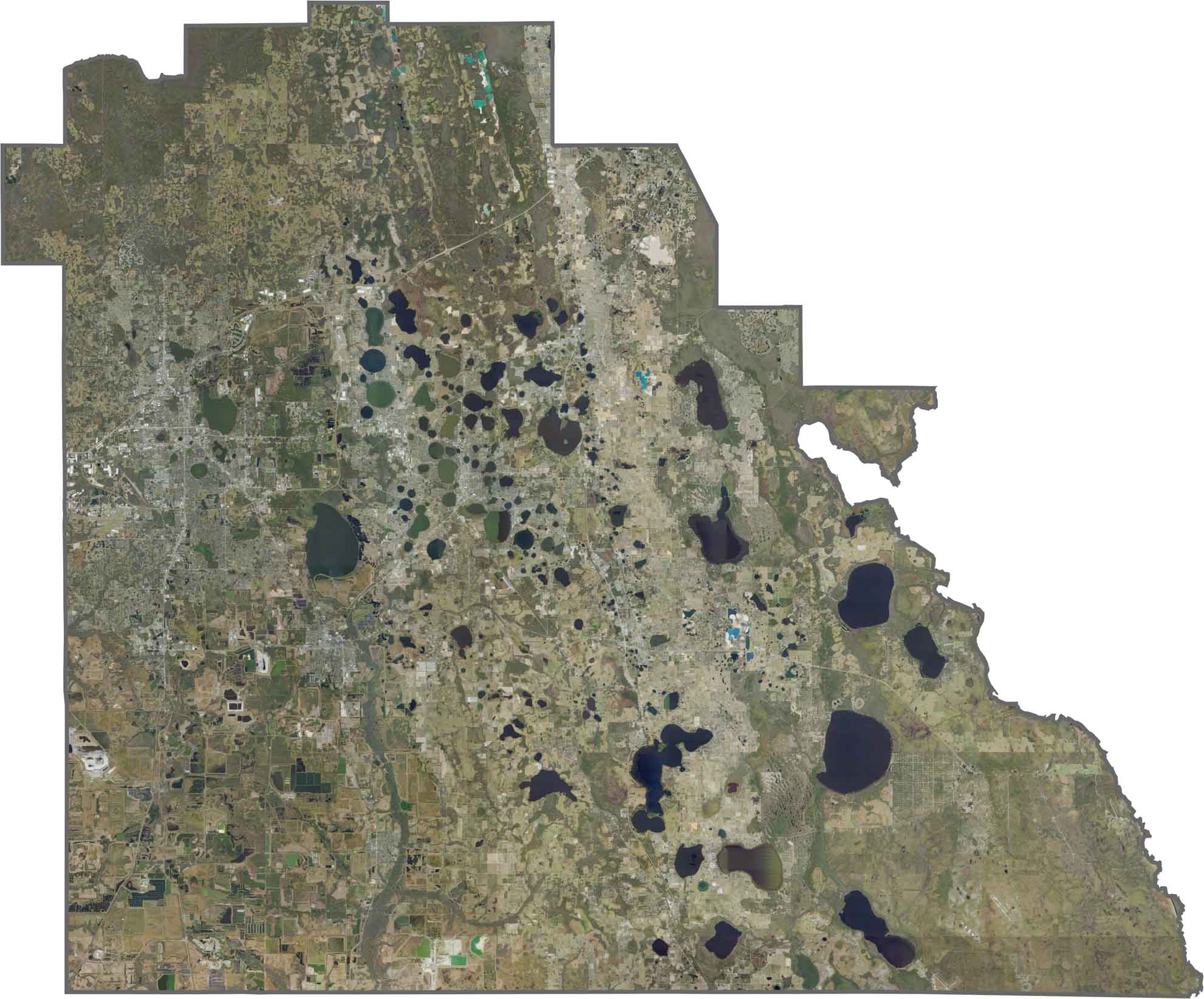 Polk County Map Florida US County - Polk County Satellite Map Florida