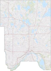 Ramsey County Road Map Minnesota