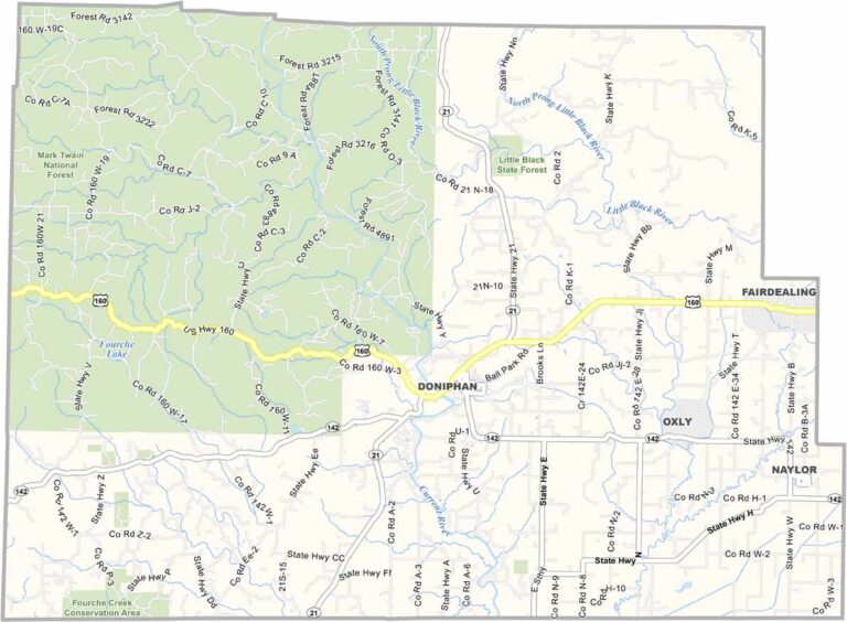 Ripley County Map, Missouri - US County Maps