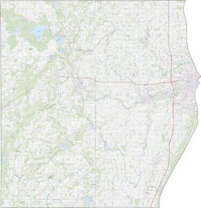Sheboygan County Road Map Wisconsin