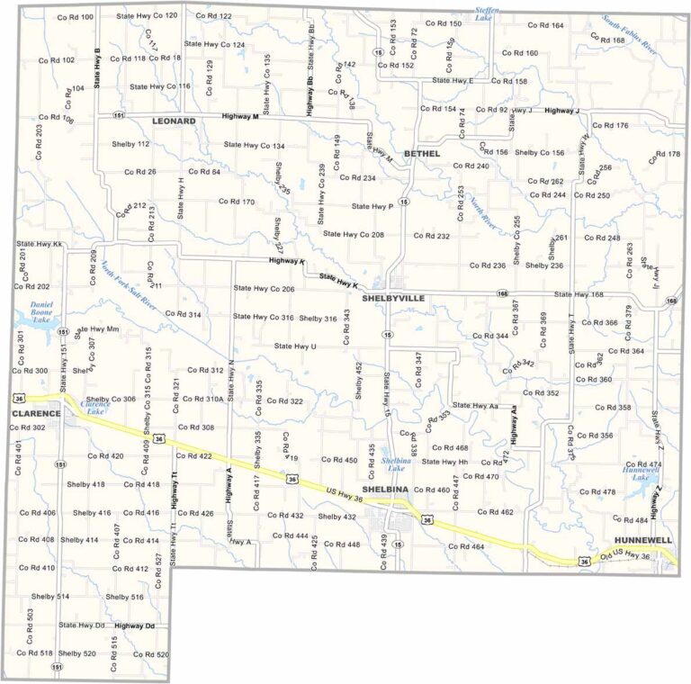 Shelby County Map, Missouri - US County Maps