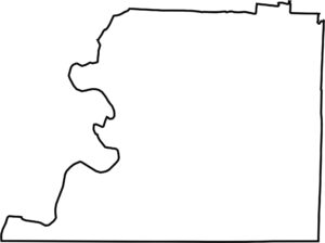 Shelby County Outline Map Tennessee