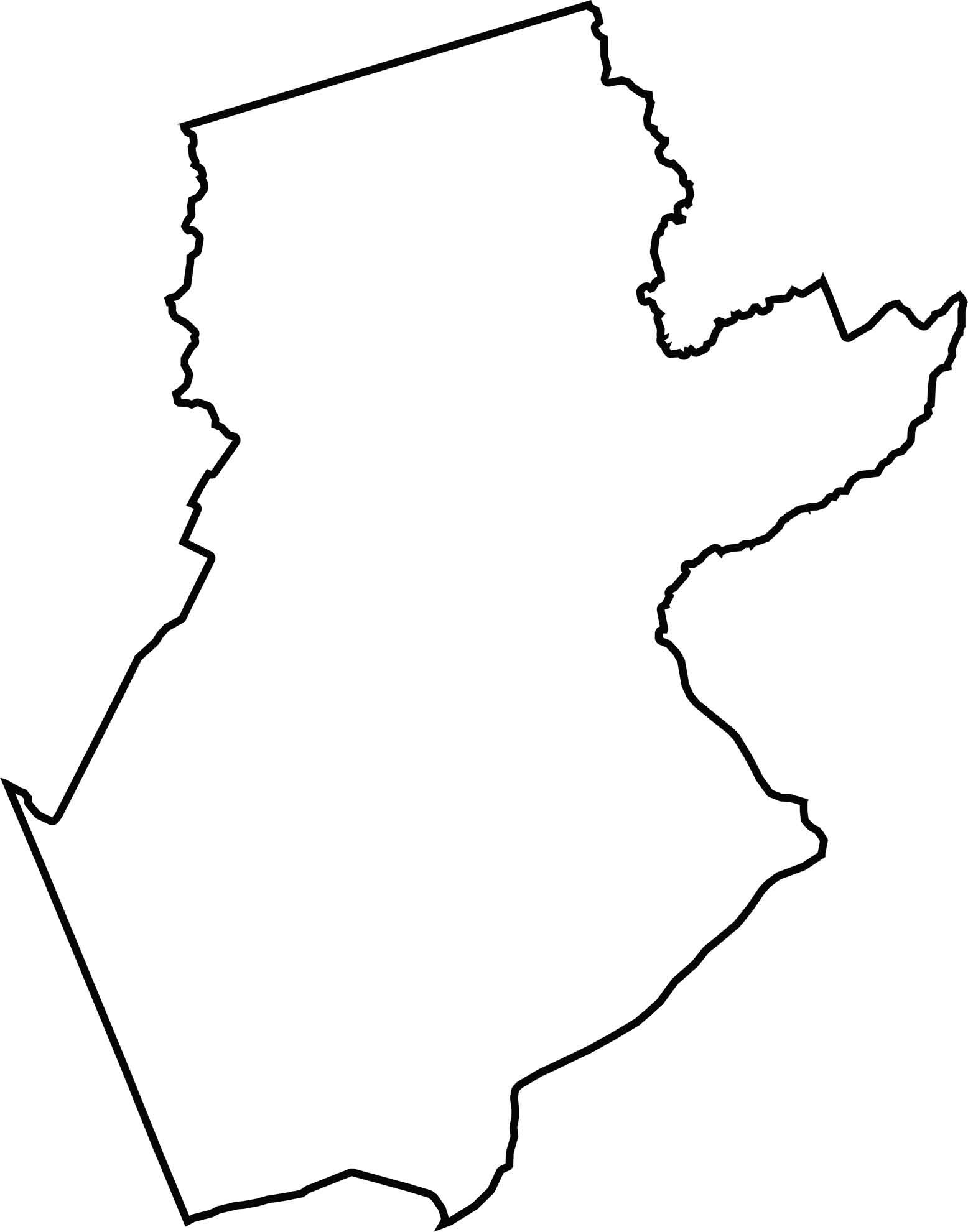 Somerset County Outline Map New Jersey