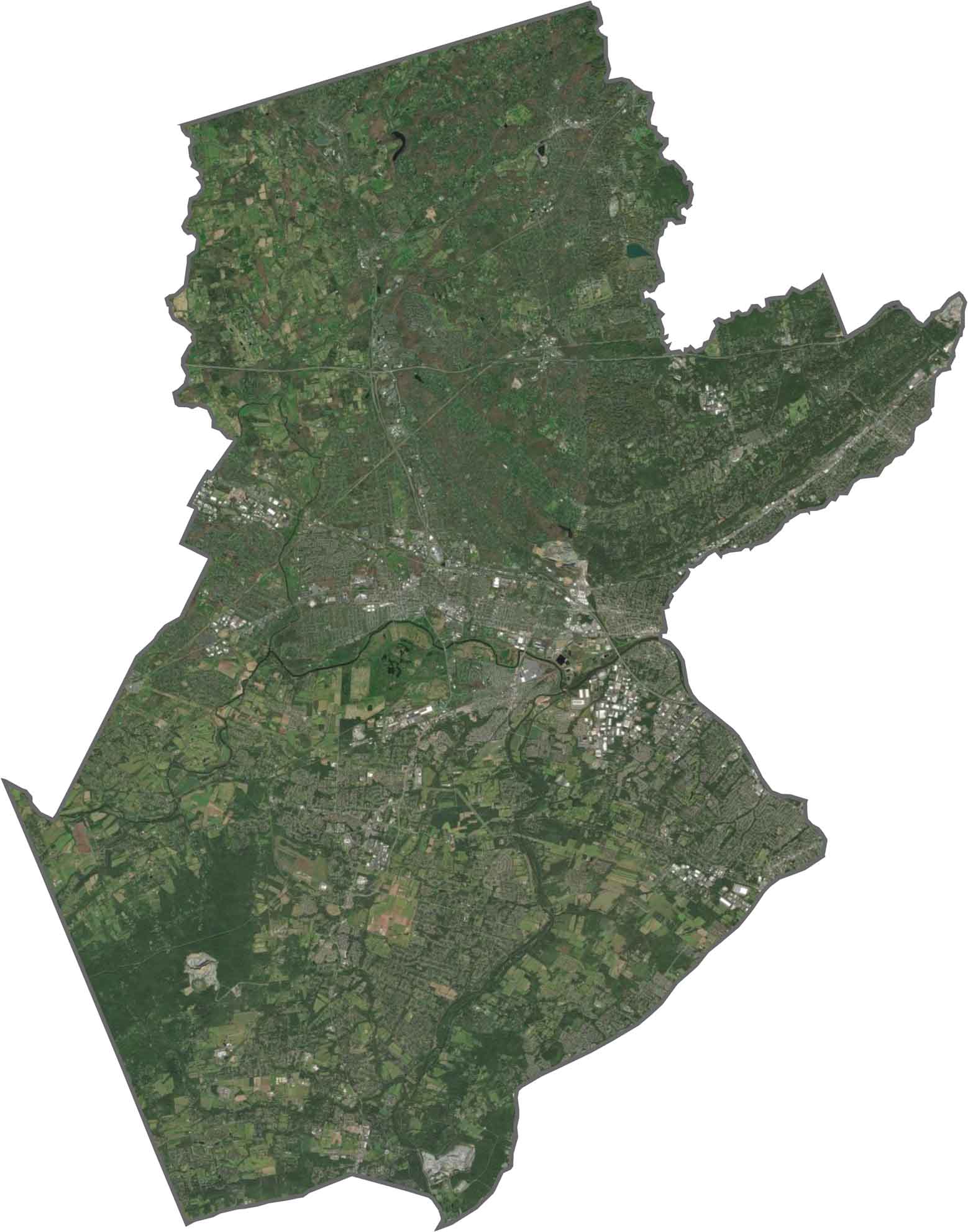 Somerset County Satellite Map New Jersey