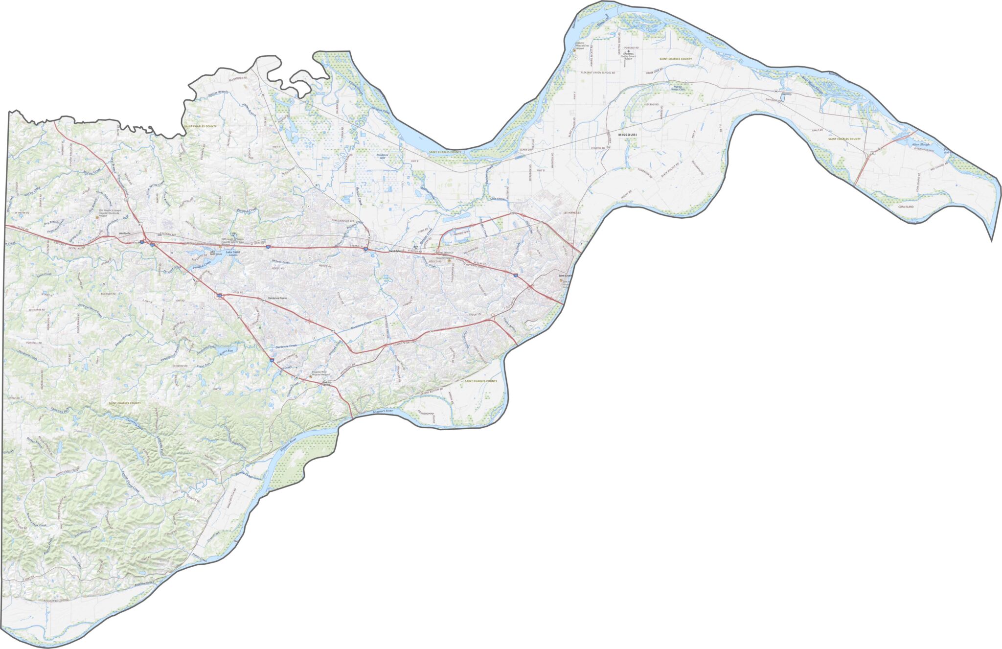 St. Charles County Map, Missouri - US County Maps