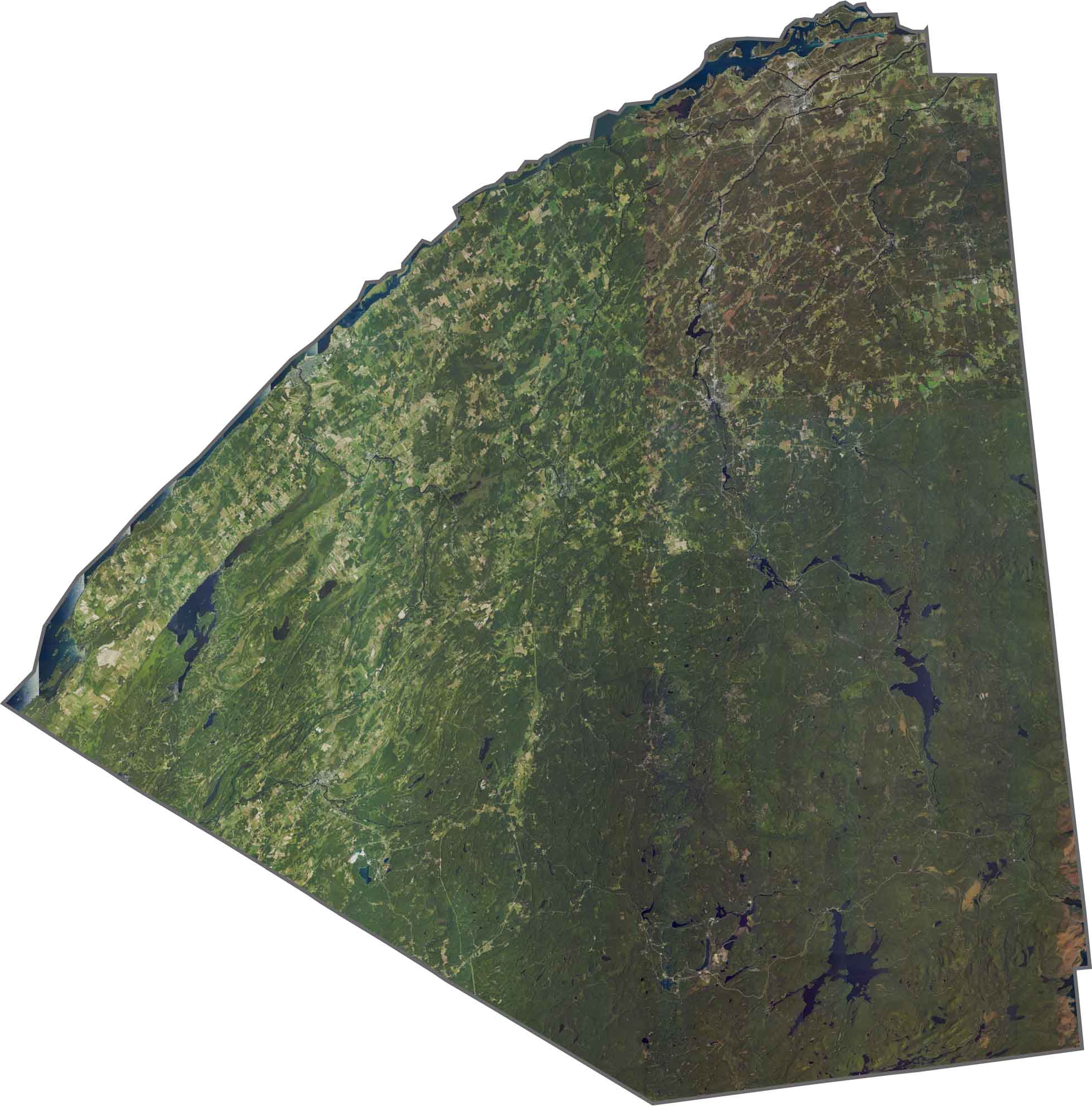 St Lawrence County Satellite Map New York