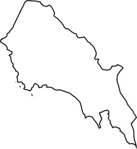 St. Marys County Outline Map Maryland