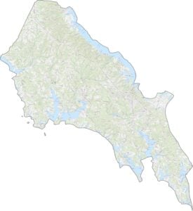St. Marys County Road Map Maryland