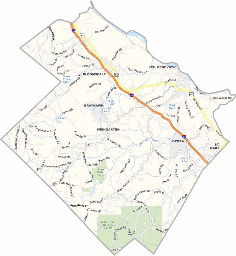 Ste. Genevieve County Map, Missouri - US County Maps