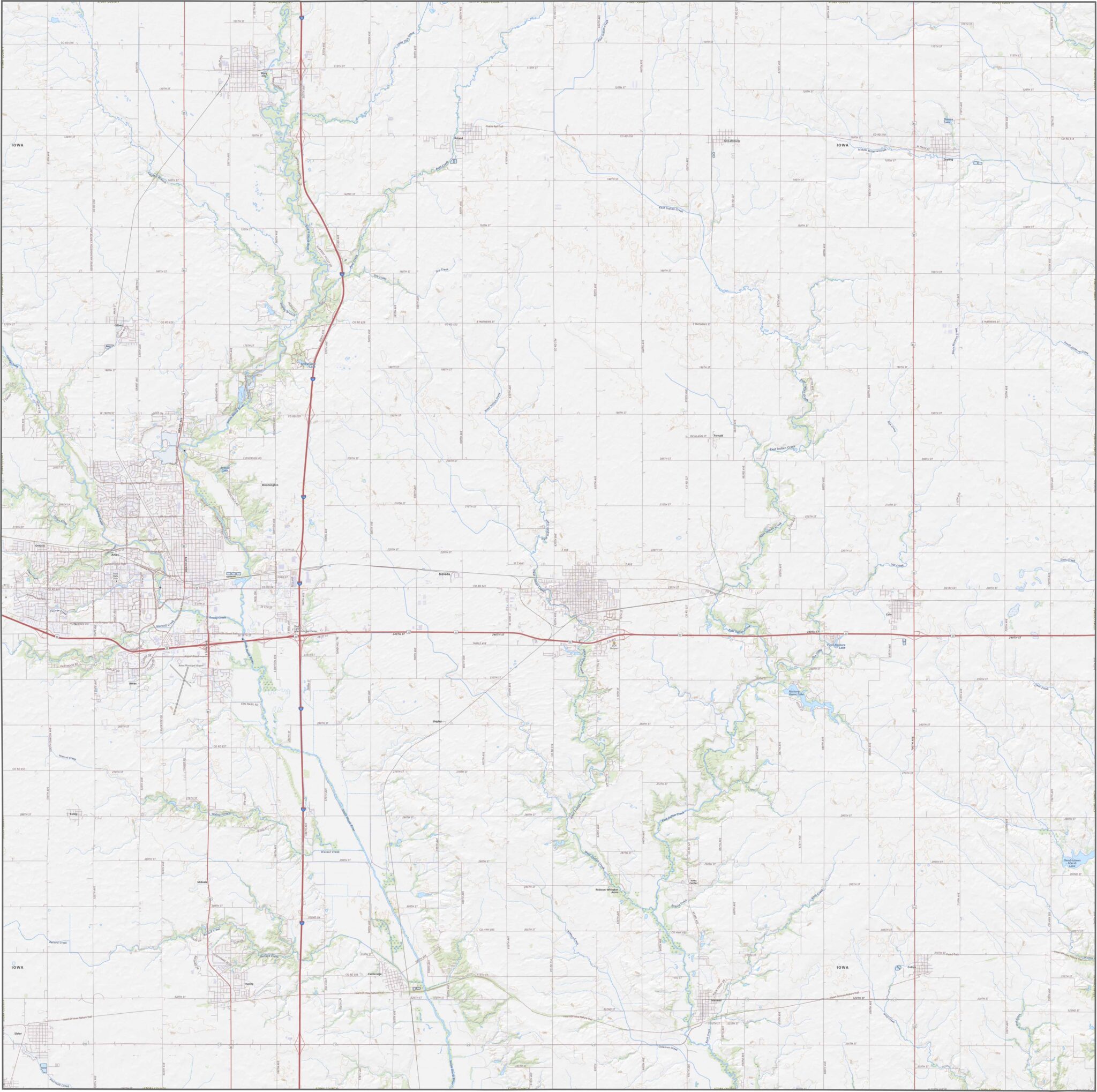 Story County Map, Iowa - US County Maps