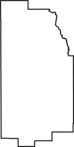 Teton County Outline Map Wyoming
