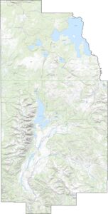 Teton County Road Map Wyoming