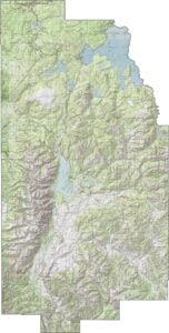 Teton County Topographic Map Wyoming