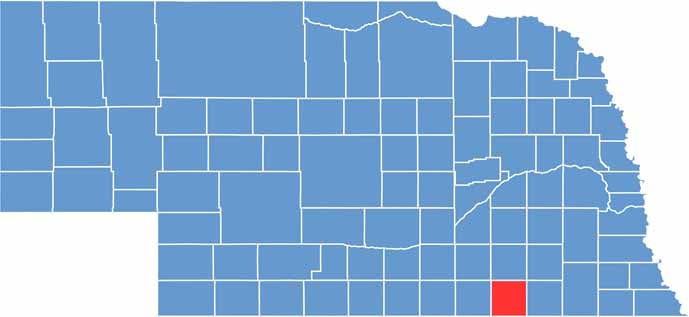 Thayer Location Map Nebraska