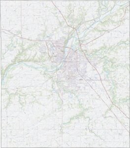 Tippecanoe County Road Map Indiana