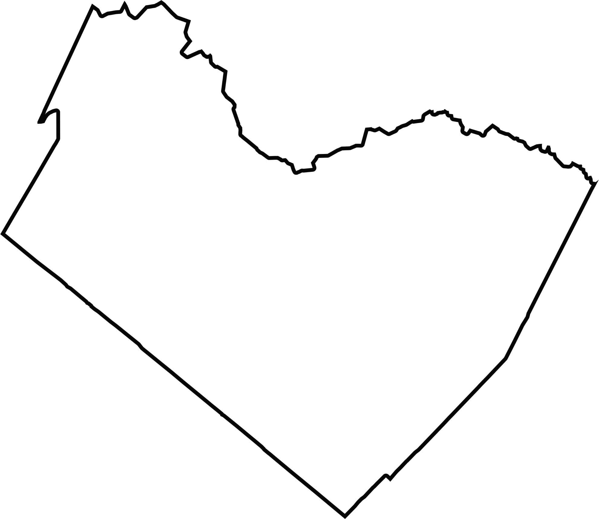 Travis County Outline Map Texas