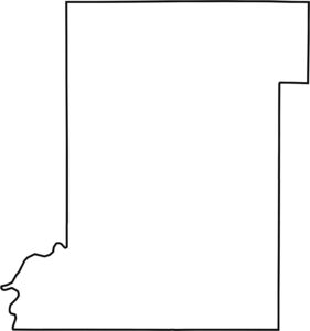 Vigo County Blank Map Indiana