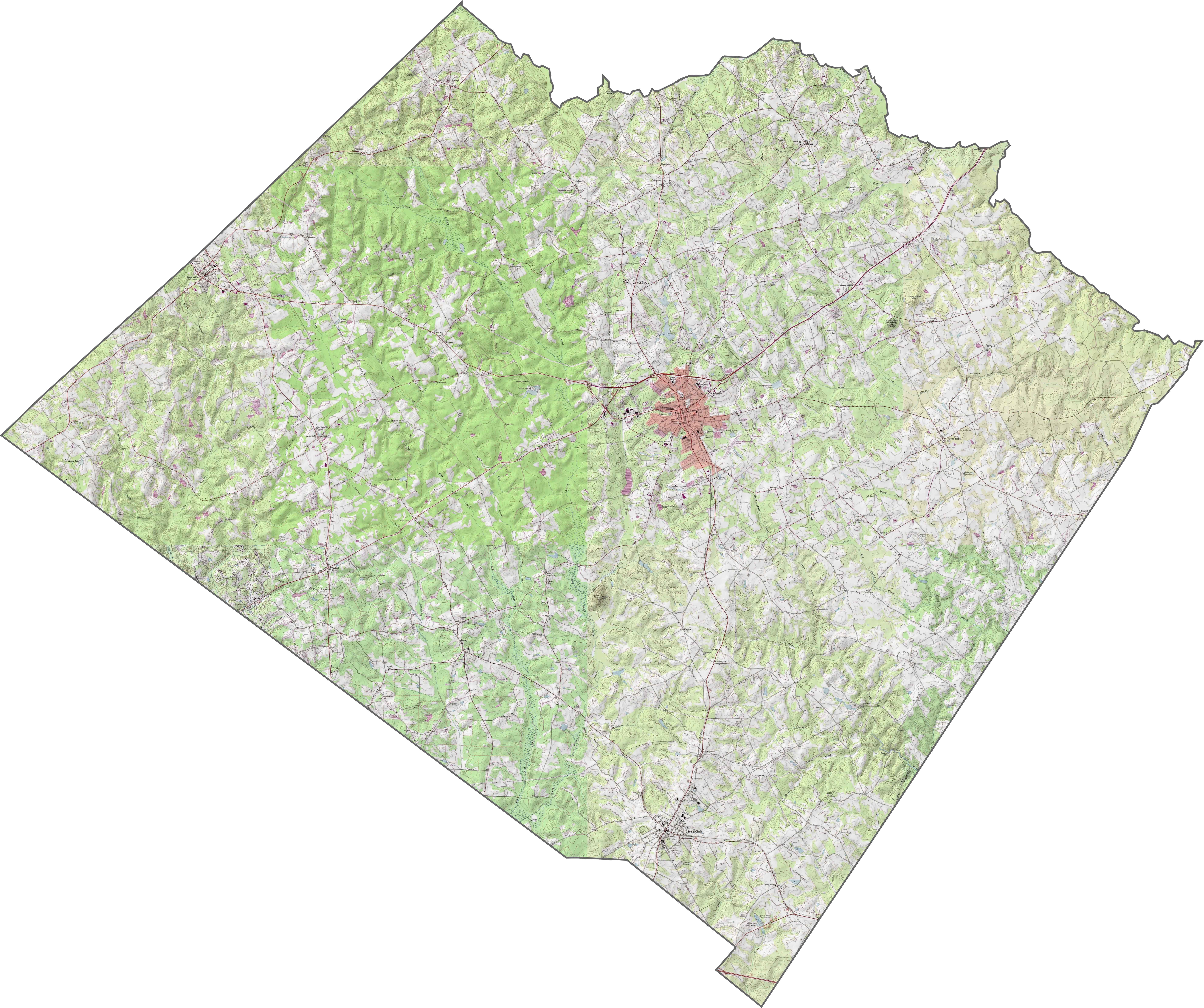 Walton County Topographic Map Georgia