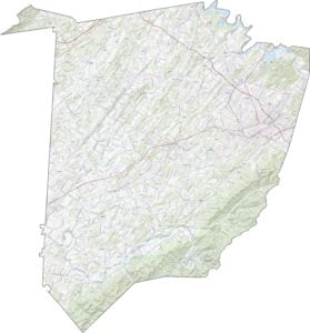 Washington County Road Map Tennessee