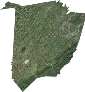 Washington County Satellite Map Tennessee