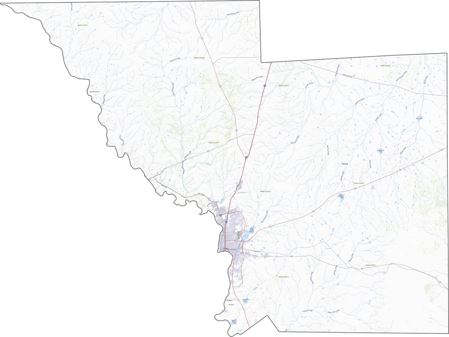 Webb County Map, Texas - US County Maps