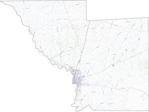 Webb County Road Map Texas