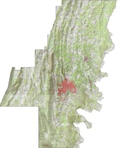 Whitfield County Topographic Map Georgia