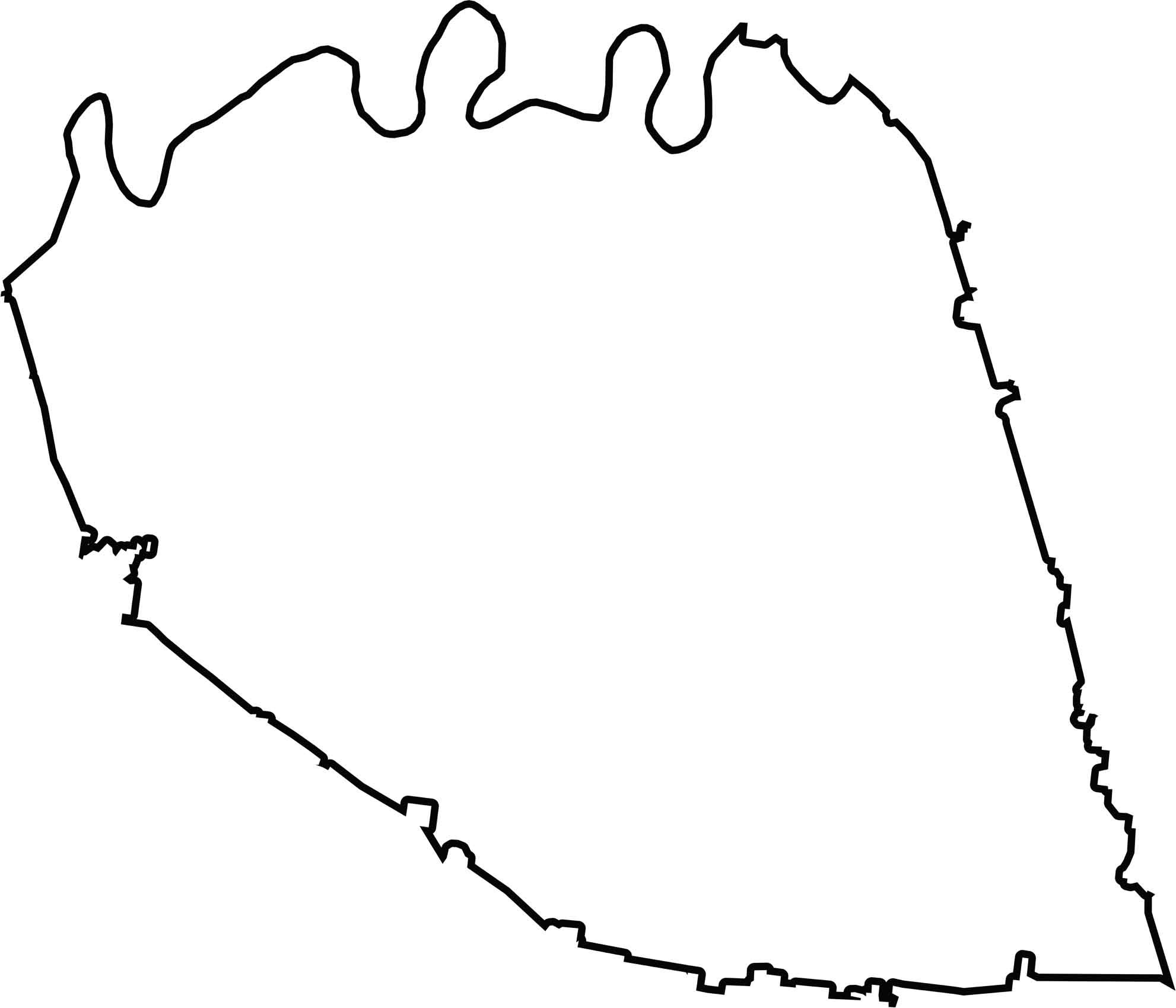 Wilson County Outline Map Tennessee