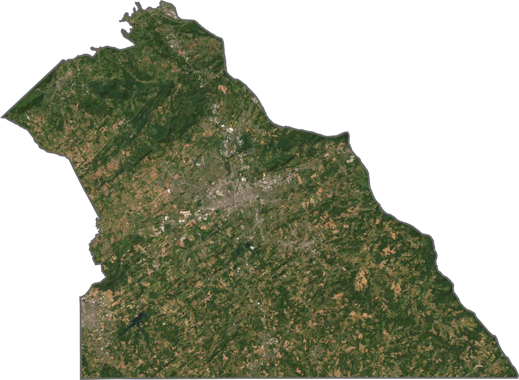 York County Satellite Map Pennsylvania